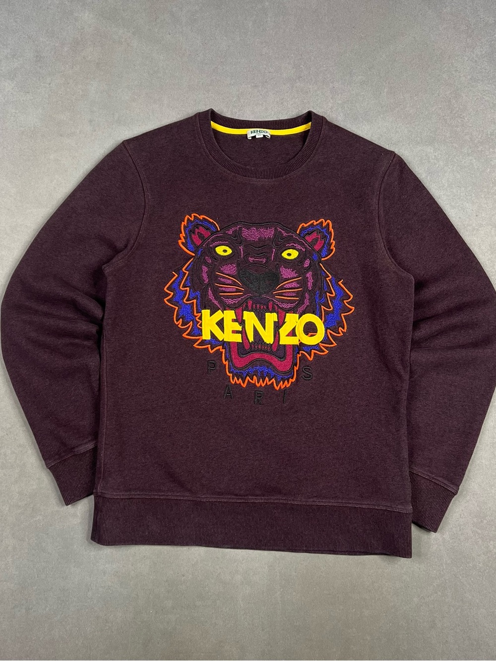 Kenzo Men's Crewneck with Multicolor Tiger Patch